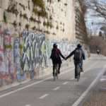 Rome Bike paths on the Tiber banks