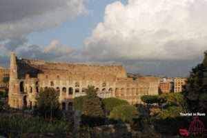 Blick vom Palatin auf das Kolosseum