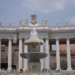Petersdom Blick Kolonnen Bernini