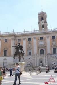 Campidoglio con statua di Marco Aurelio