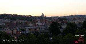 Rome summer view from the orange garden