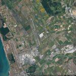 Fiumicino airport satellite photo