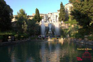 Villa d'Este Hitze in Rom Wasserspiele in Villa D'Este