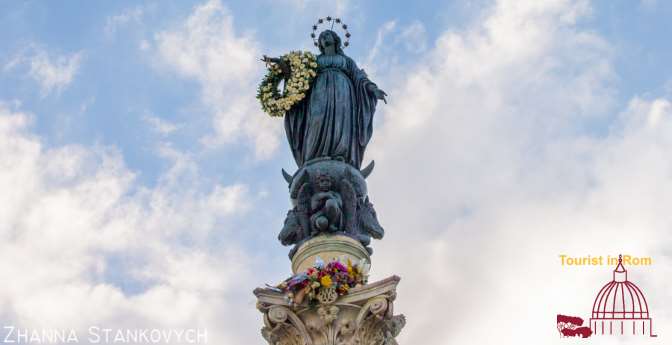 Immacolata a Roma colonna mariana