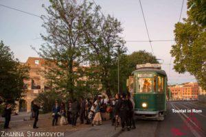 Historic tram 2047 ATAC Rome historic tram 2047