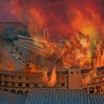 Grosse Brand von Rom Zirkus Maximus