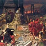 The great fire of Rome, painting by Karl Theodor von Piloty