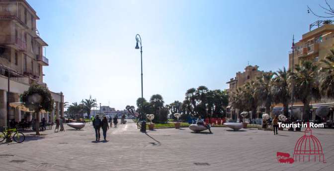 Ostia Lido Sommer Fussgängerzone Zentrum