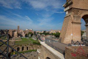 Colosseum view on the Forum Romanum