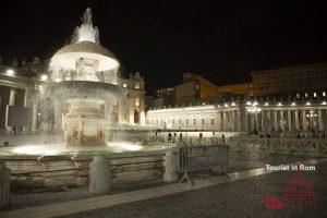 Rome December St. Peter's Square at night