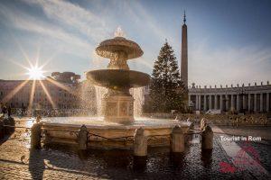 Rome December St. Peter's Square early morning