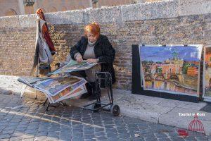 Rome January Tiber island