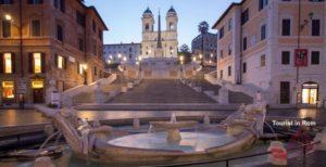 Rome Coronavirus empty Spanish Steps