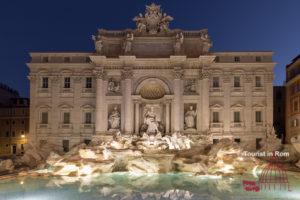 Trevi fountain at night