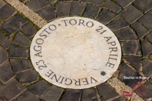 St. Peter's Square Obelisk Sundial Zodiac