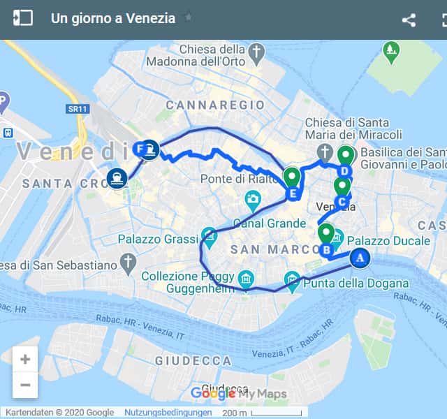 Un giorno a Venezia mappa