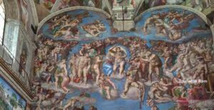 Sistine Chapel fresco back wall