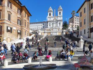 Rome downtown Spanish steps
