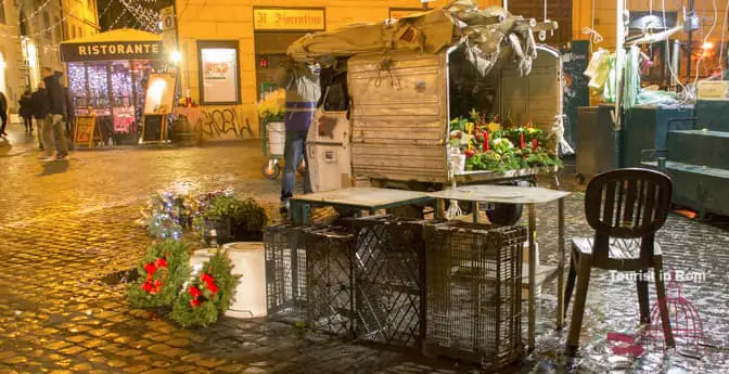 Rome Christmas walk Campo de' Fiori