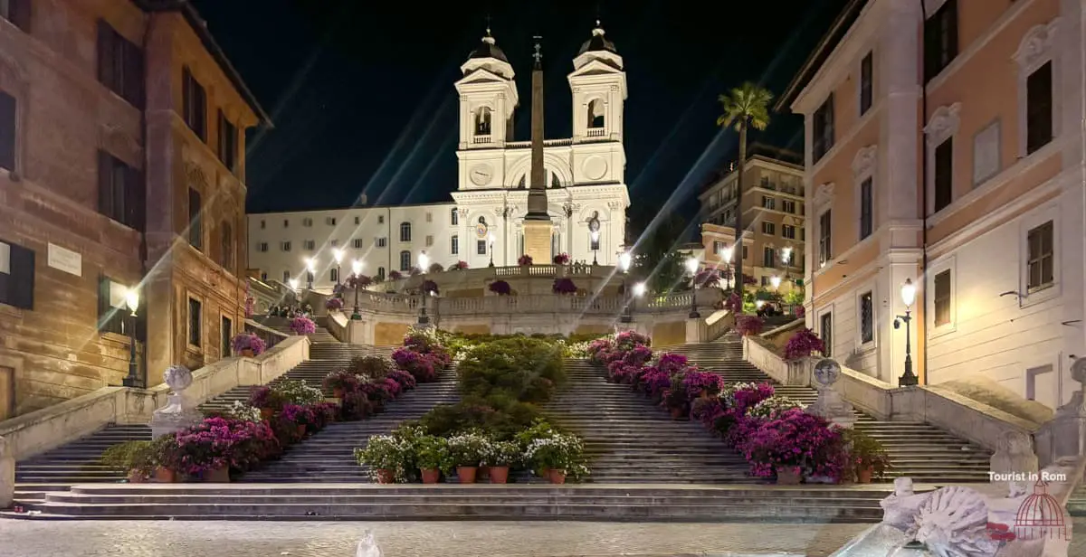 Spanische Treppe in der Nacht