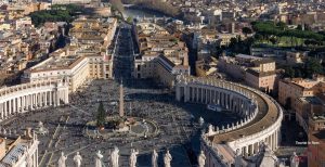 View of St. Peter's Square and Castel Sant'Angelo from the dome