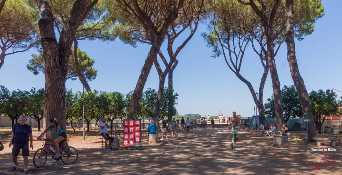 Tourist in Rome Aventine Hill