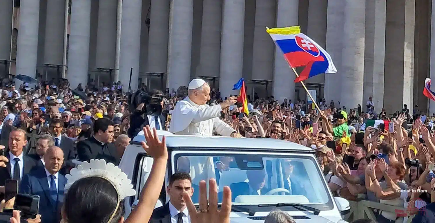 Pope Leo XIV at the general audience in St. Peter's Square