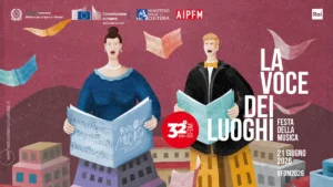 Offizielles Logo der Festa della Musica 2026 in Rom mit buntem Design