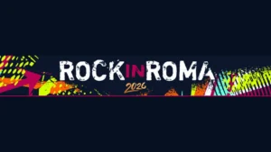Offizielles Logo des Rock in Roma Musikfestivals 2026 in der italienischen Hauptstadt