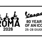 Offizielles Logo des Vespa Roma 2026, dem internationalen Vespa-Treffen in Rom